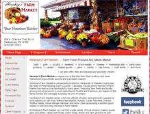 Tablet Screenshot of hersheysfarmmarket.com